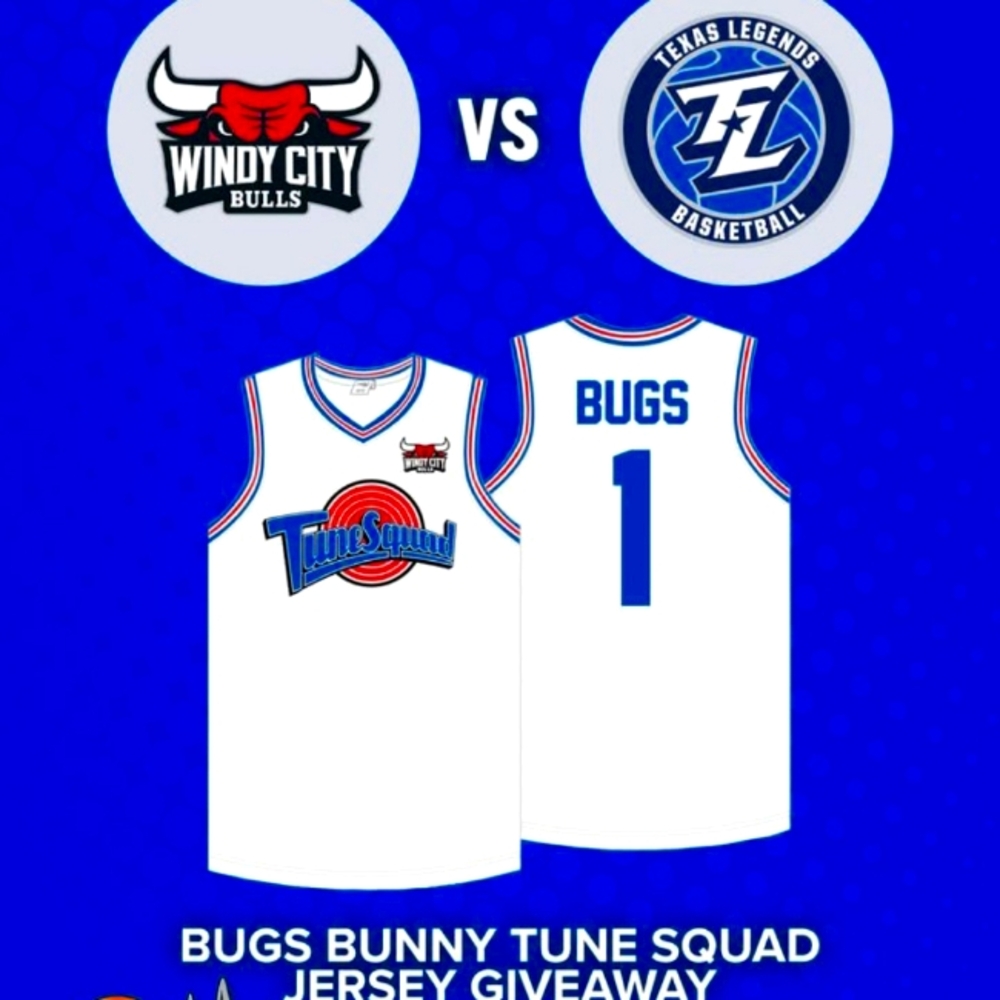 Windy City Bulls Space Jam Night Tune Squad Bugs Jersey Size XL & L SGA 1/4/2025